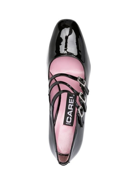 Black 80mm triple-buckle block-heel pumps Carel paris - women CAREL PARIS | KEEL01331766BLK